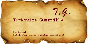 Turkovics Gusztáv névjegykártya