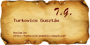 Turkovics Gusztáv névjegykártya