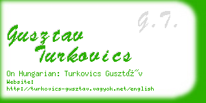 gusztav turkovics business card
